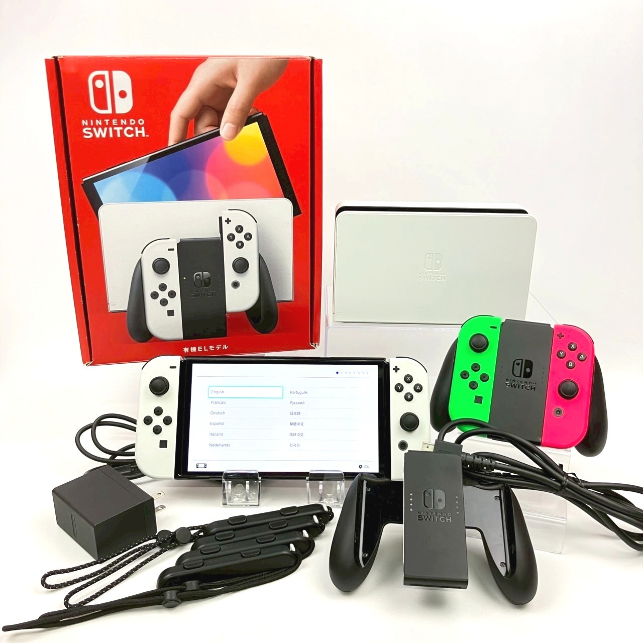 Console Nintendo Switch OLED blanche 64 Go tous accessoires